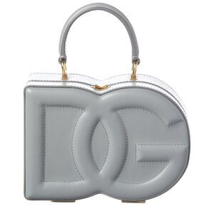 Dolce & Gabbana Dg Logo Leather Clutch, Grey
